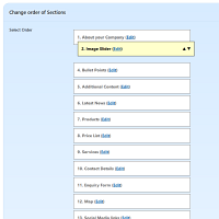 Screenshot of the Change Order admin section