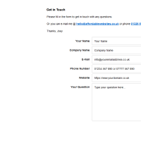 Screenshot of the Customer Support admin section