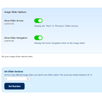 Screenshot of the Image Slider admin section