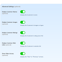 Screenshot of the Testimonials admin section