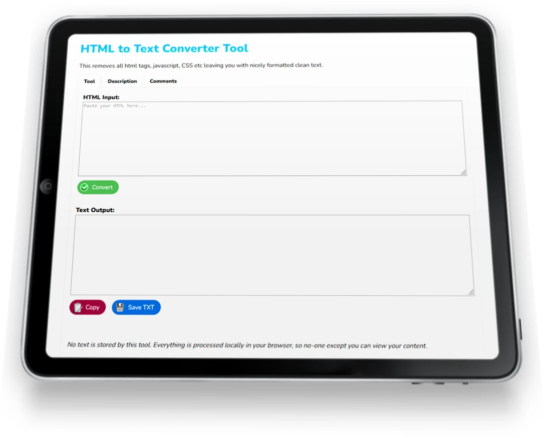 HTML to Text Converter Tool