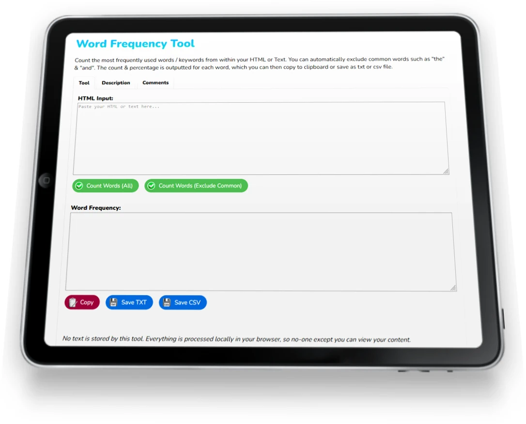 Word Frequency Tool